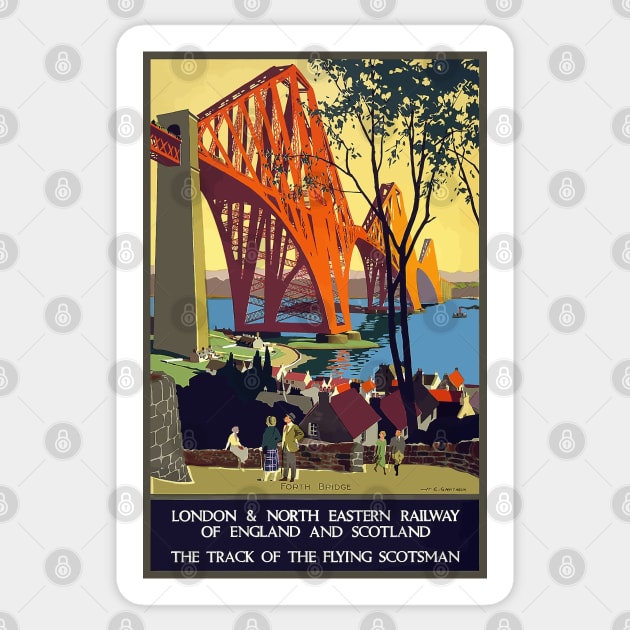 The Flying Scotsman - Vintage Travel Poster Sticker by Culturio